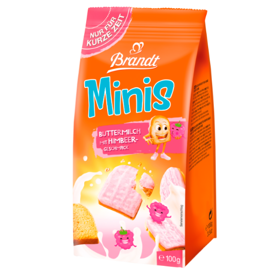 Brandt Minis Buttermilch mit Himbeer-Geschmack